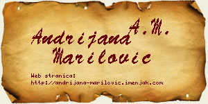 Andrijana Marilović vizit kartica